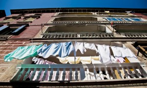 Intimacy under the Wires, Laundry, Venice, Italy, Travel