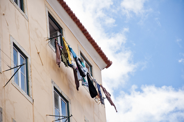 Lisbon, Portugal, Laundry, Intimacy under the Wires